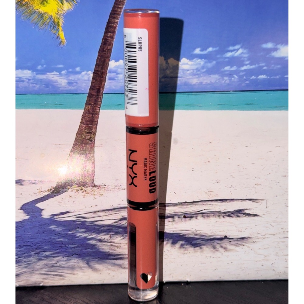 NYX Shine Loud High Shine Lip Color Magic Maker SLHP05 Peach Coral Liquid Gloss